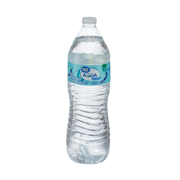 6 Botellas de agua purificada 1 litro