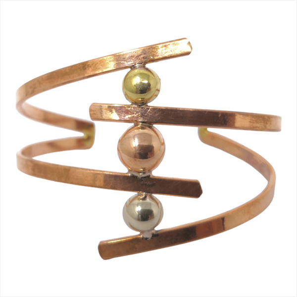 Pulsera brazalete Ancha unisex bronce laton czn moda 1pz