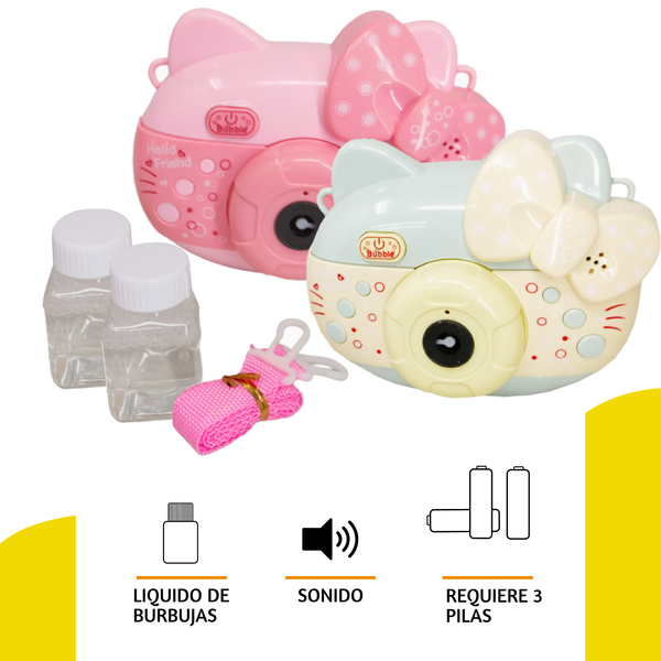 pack 4 pz juguete Camara de Burbujas para niños