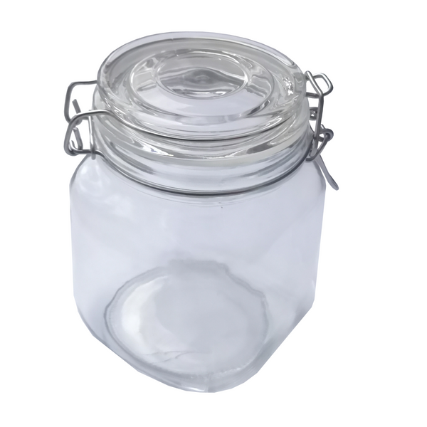 Frasco hermetico vidrio 24pz 1000ml caja mayoreo