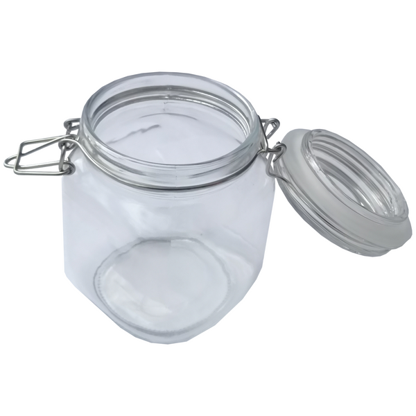 Tarro Hermetico tapa Frasco Vidrio 500-1500ml pack Mayoreo B