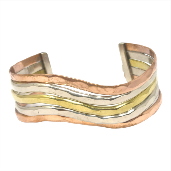 Pulsera brazalete Ancha unisex bronce laton czn moda 1pz