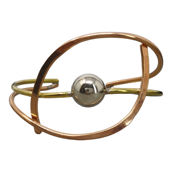 Pulsera brazalete Ancha unisex bronce laton czn moda 1pz