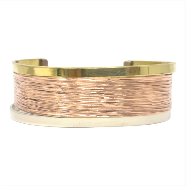 Pulsera brazalete Ancha unisex bronce laton czn moda 1pz