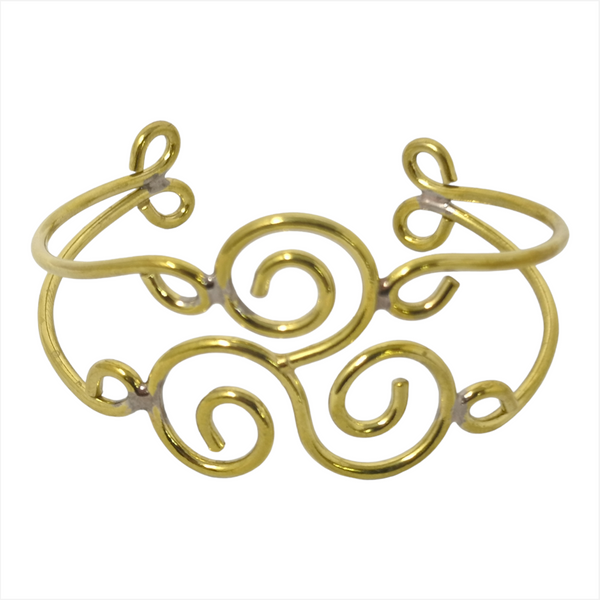 Pulsera brazalete Ancha unisex bronce laton czn moda 1pz