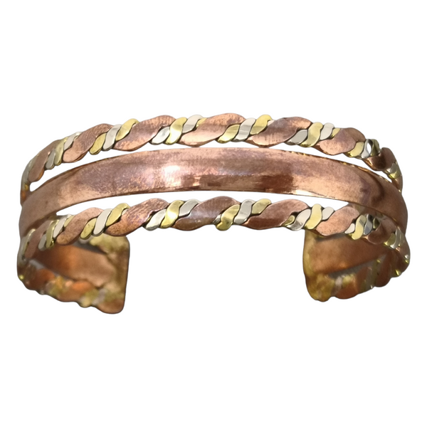 Pulsera brazalete Ancha unisex bronce laton czn moda 1pz