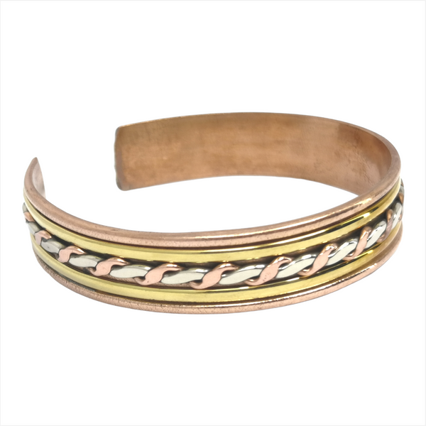 Pulsera brazalete delgado unisex bronce laton czn moda 1pz