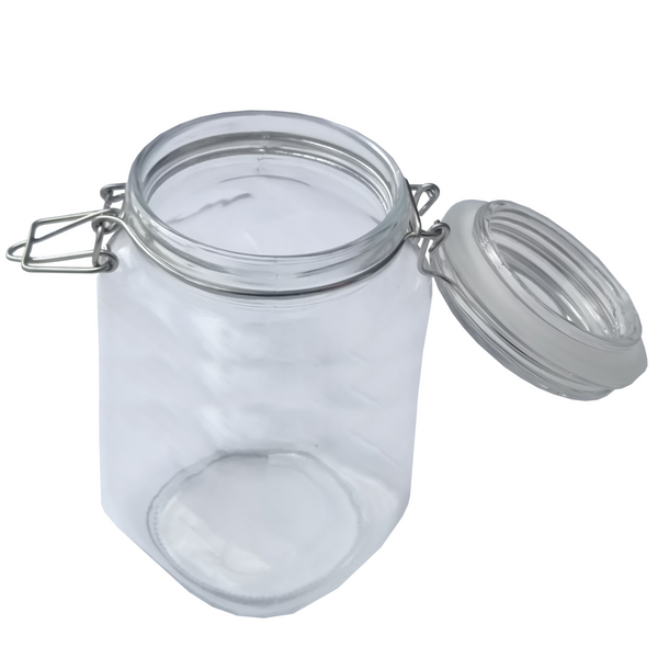 Tarro Hermetico tapa Frasco Vidrio 500-1500ml pack Mayoreo B