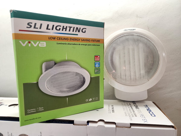 Lampara Sobreponer 32w plafon pack 4pz luz blanca fluorescente