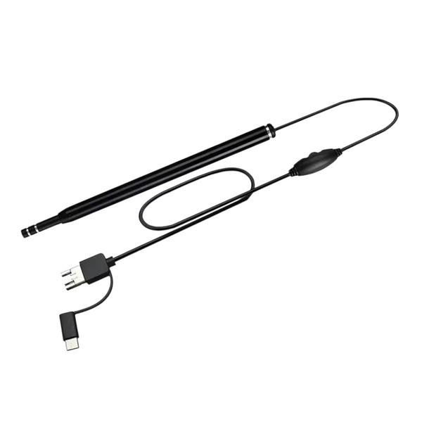 Endoscopio con Cámara Negro Otoscopio para Oídos 6 Led