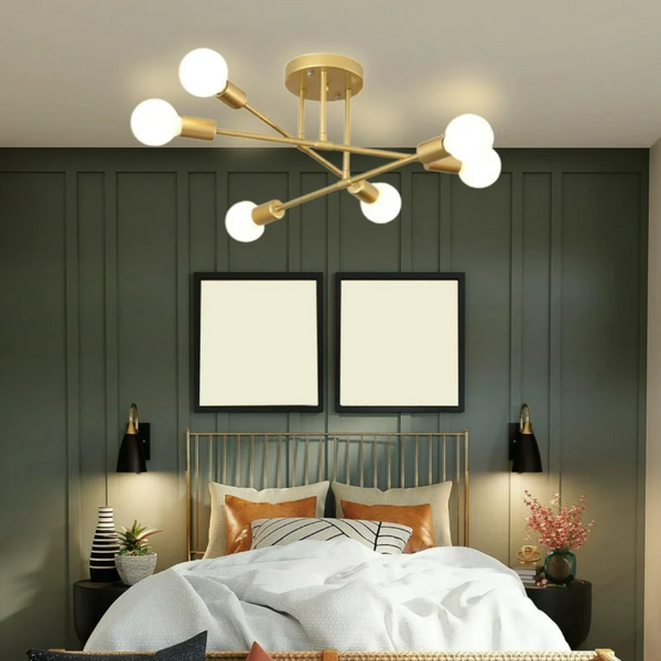 Lampara de techo decorativa moderna 70cm para 6 focos