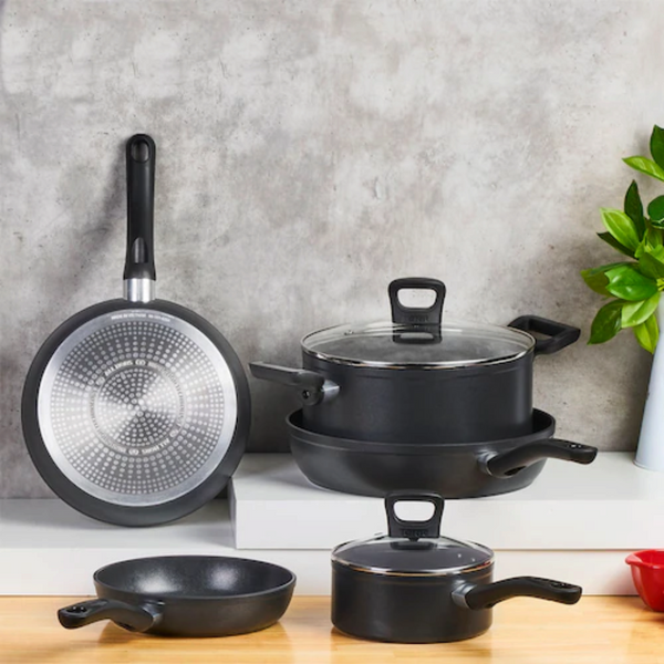 Batería Sensation Force Antiadherente 10 Pz Negro T-Fal
