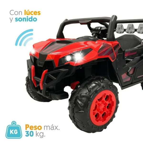 Montable eléctrico Apache Carro Rojo 6V con Control Remoto