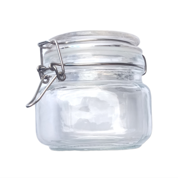 Frasco Recipiente Tapa Clip Tarro hermetico de Vidrio 500ml