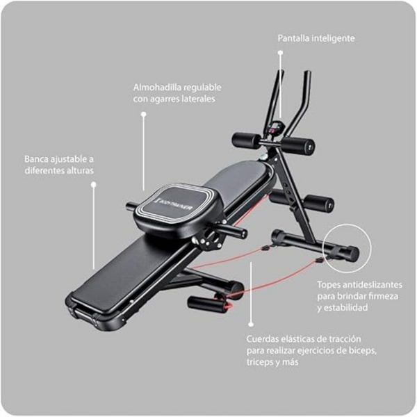 BODYTRAINER Banco Ajustable Para Ejercicios Multifuncional