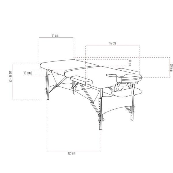 Cama de Masajes Portátil Profesional Plegable y Ajustable