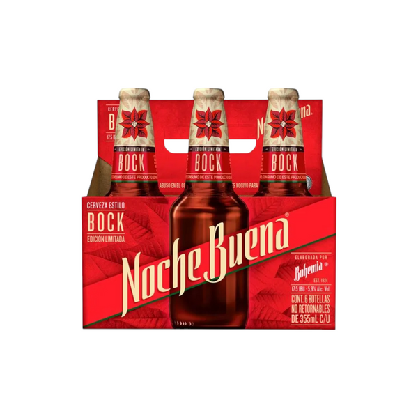 Pack 6 botellas cerveza noche buena 355ml