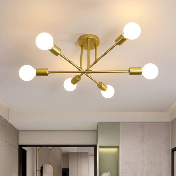 Lampara de techo decorativa moderna 70cm para 6 focos