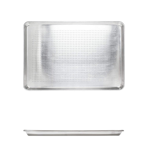 Bandeja plana microperforada de aluminio 80x60