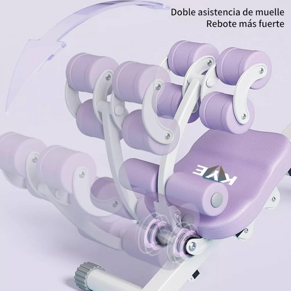 Maquina Abdominales 4 en 1 Profesional Bandas Elásticas azul