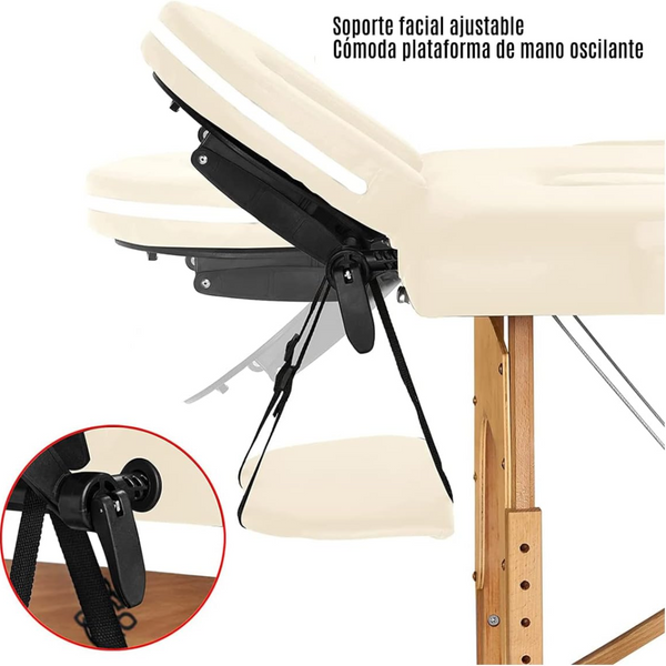 Cama de Masajes Portátil Profesional Plegable y Ajustable