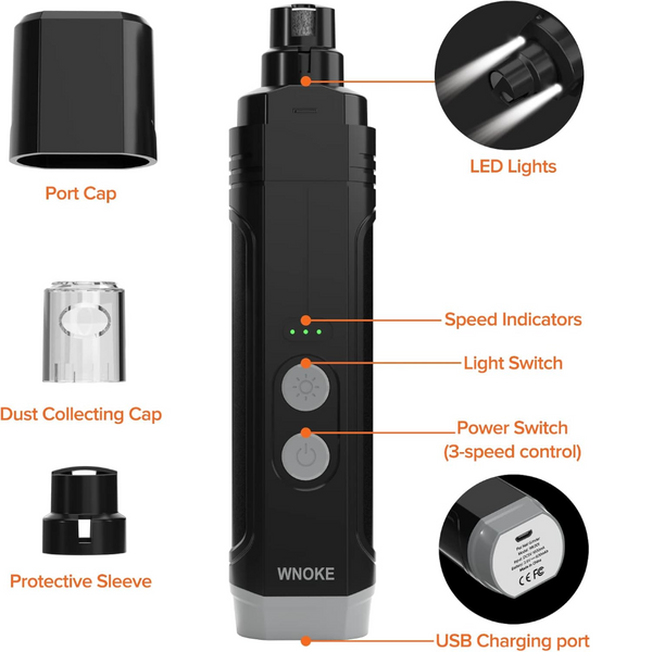 Amolador de uñas para mascotas grandes Negro