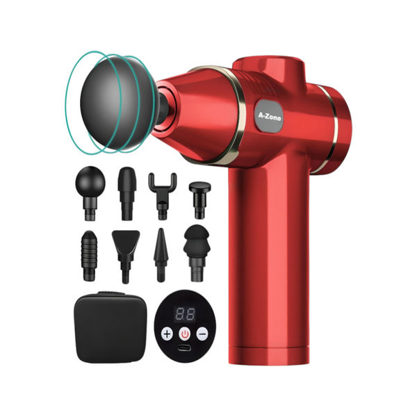 Pistola Masajeadora De Músculos Cabeza De Masaje Y Pantalla