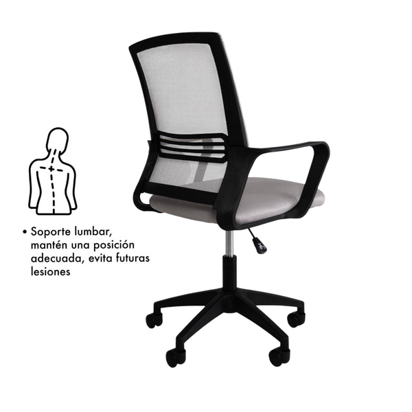 Sillas de Escritorio Ergonomica para Oficina Giratoria Gris