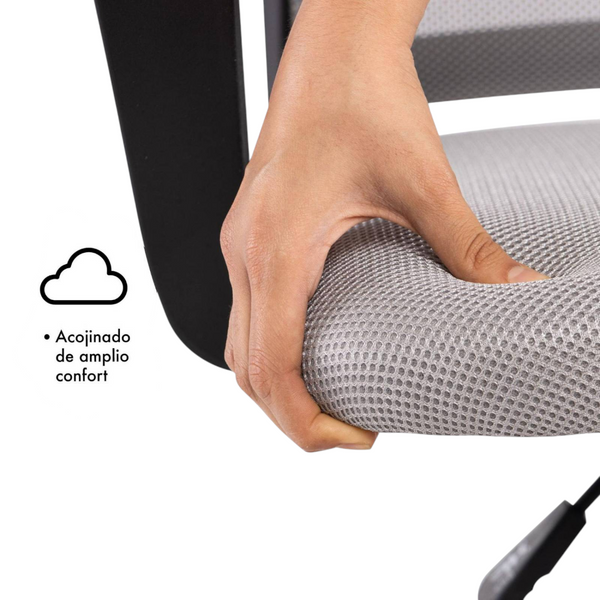 Sillas de Escritorio Ergonomica para Oficina Giratoria Gris