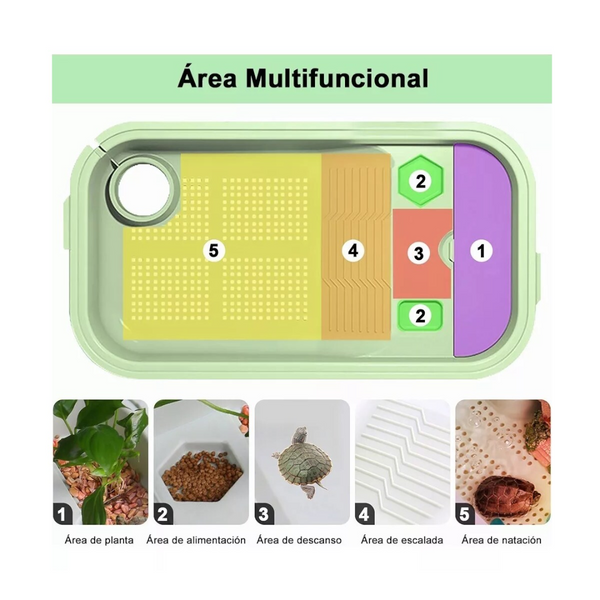 Acuario de tortuga tanque terrario de reptiles