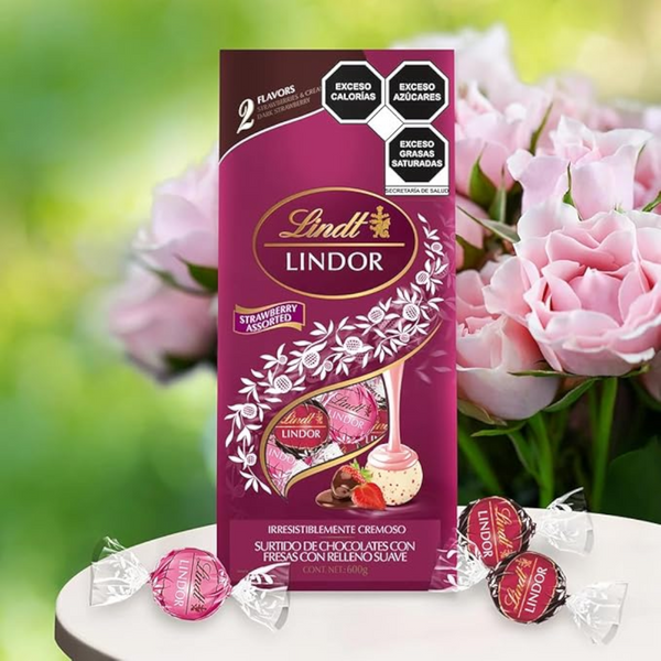 Chocolates Lindt Lindor Strawberry Surtidos 600gr