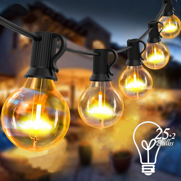 Guirnalda de luces 25+2 focos vintage de 10m para exterior