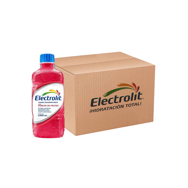 Electrolito sabor ponche de frutas 6 botellas 1000ml
