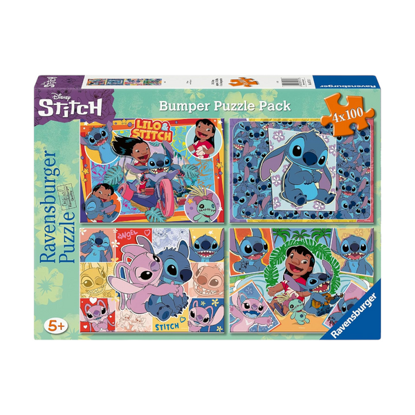 Rompecabezas juego de mesa infantil puzzle 4x100 piezas Stitch