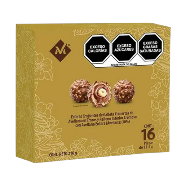Pack 3 cajas Chocolates Member's Mark Pralinas Europeas 16 pzas