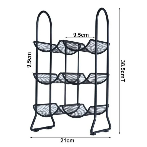 Rack para Botellas de Agua color Negro