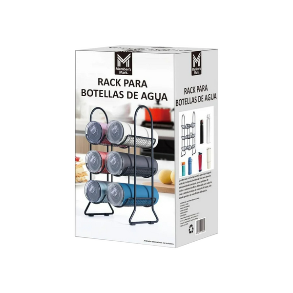 Rack para Botellas de Agua color Negro