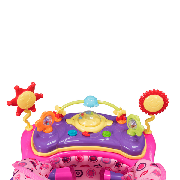 Andadera Para Bebes Con Bastón Musical Color Rosa