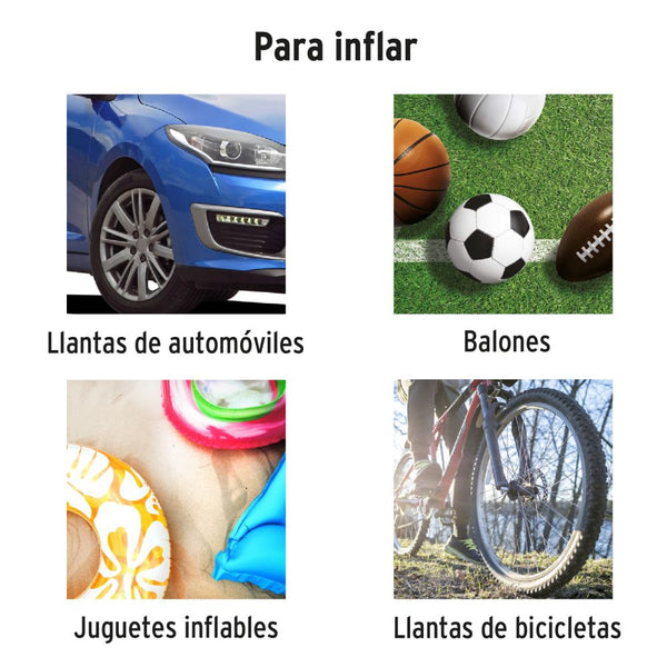 Inflador portátil para auto 150 psi 12 V PRETUL