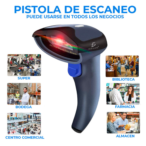 Lector Códigos De Barras Inalámbrico Y Recargable Escaneo