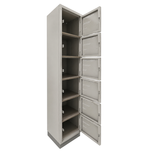 Locker Rack color beige con 6 puertas USADO
