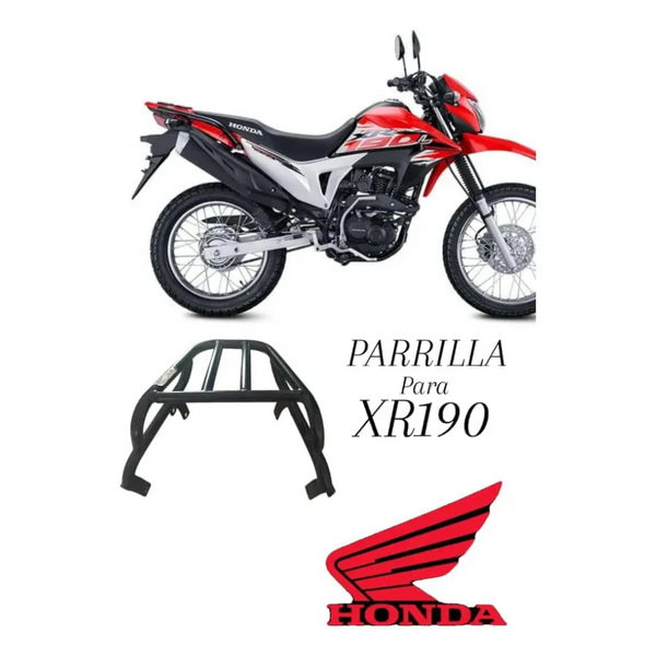 Parrilla Porta Equipaje Para Honda Xr 190 Reforzada Negra