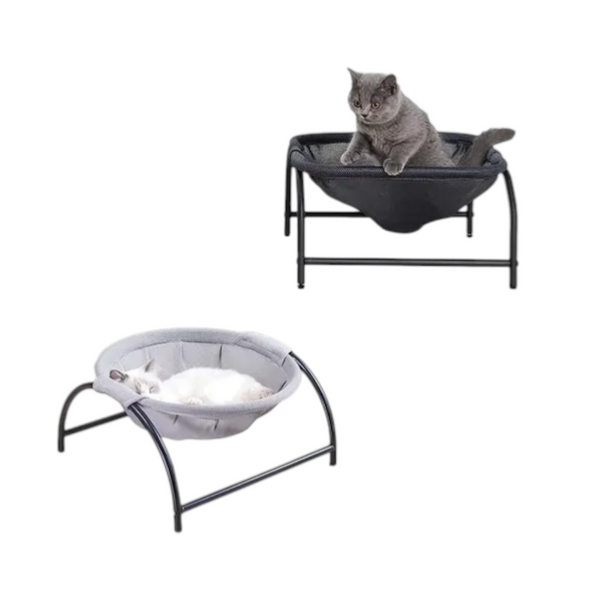 Casa y cama para gato perro mascotas hamaca gris