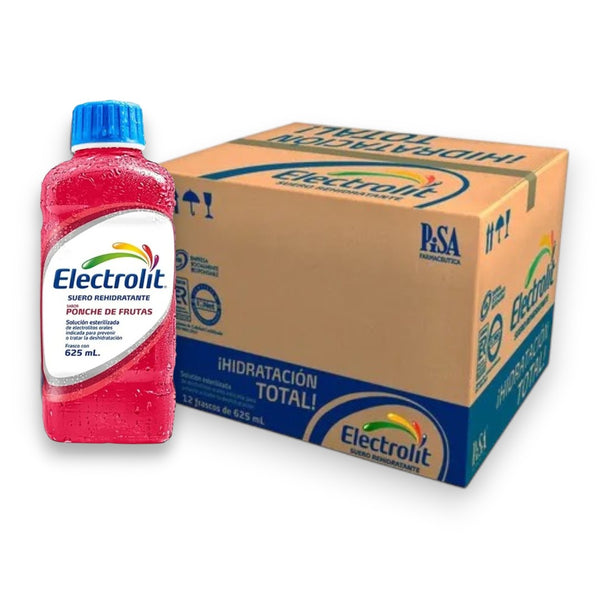 Electrolito sabor ponche de frutas 12 botellas 625 ML