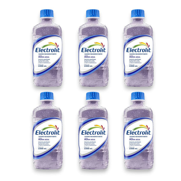 Electrolito sabor mora azul 6 botellas 1000ml
