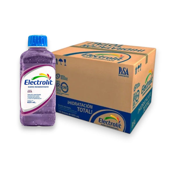 Electrolito sabor uva 12 botellas 625 ML