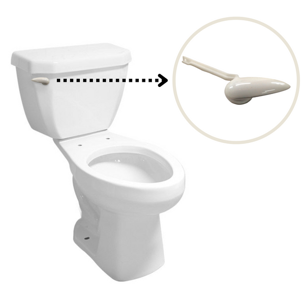 Palanca Para Baño Universal Plastico Manija Wc Blanca