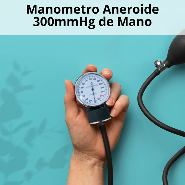 Medidor manometro Aneroide 300mmHg de Mano Económico