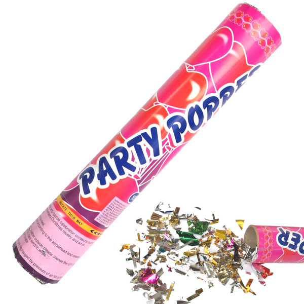 Bazuca lanzador Confeti Cañon party popper 80cm pack 5
