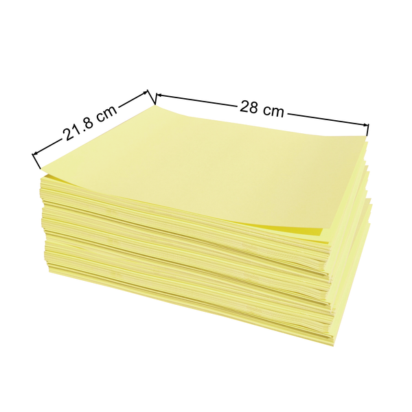 Papel Cartulina amarilla Tamaño Carta pack 500 Hojas